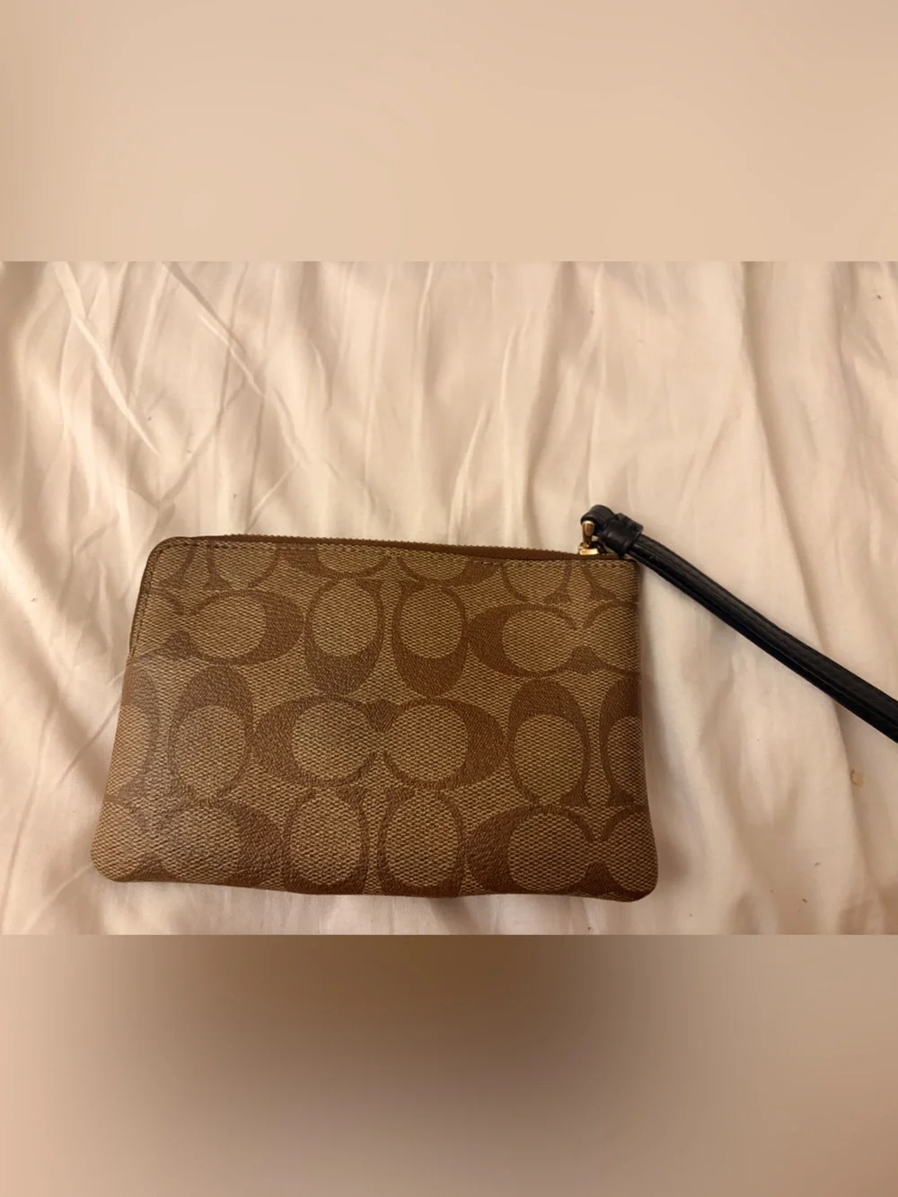 Coach Brown Wristlet